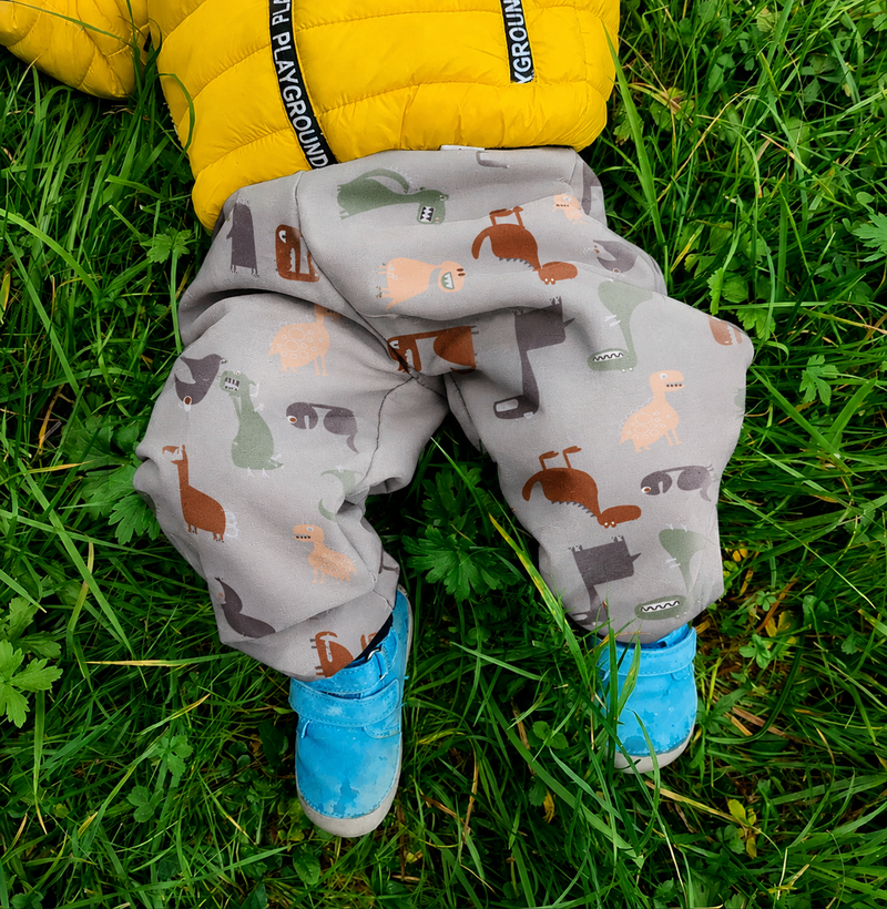 Rainys pants, vzorec , dinozavri