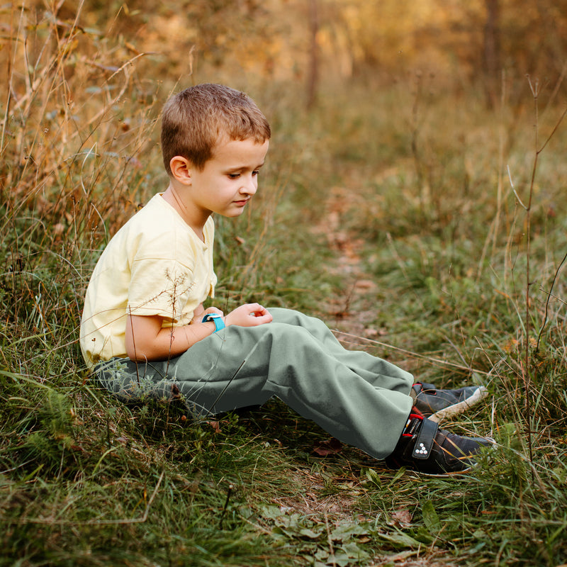 Rainys pants, enobarvne, pastel zelena