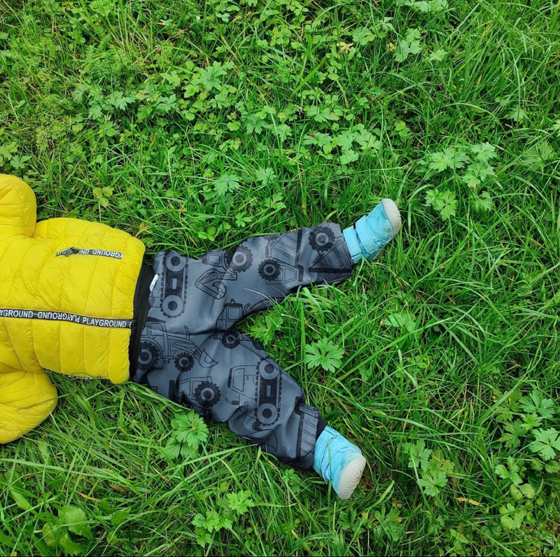 Rainys pants, vzorec, delovni stroji