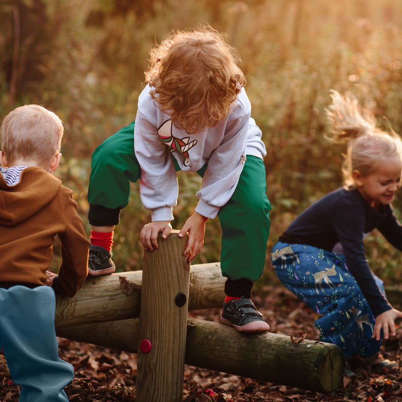 Rainys pants, enobarvne, temno zelena